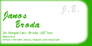 janos broda business card